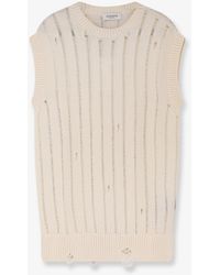 Laneus - Destroyed Effect Cotton Vest - Lyst