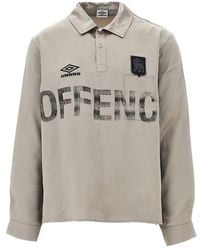 Umbro - Satin Shirt With Logo Embroidery And Print - Lyst