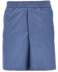 C.9.3 - Viscose-Blend Gabardine Bermuda Shorts - Lyst