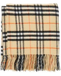 Burberry - Check Wool And Cashmere Cape - Lyst
