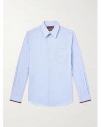 Gucci - Striped Popline Cotton Shirt - Lyst