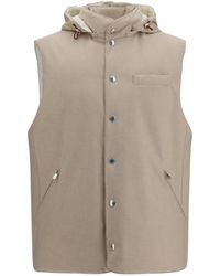 Brunello Cucinelli - Wool Down Vest - Lyst