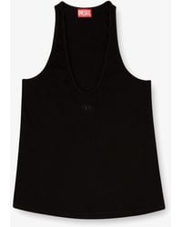 DIESEL - Ribbed Cotton Tank Top - Lyst