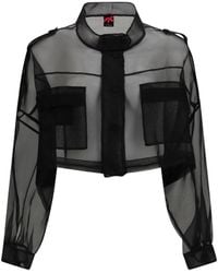 Pinko - Cropped Jacket Silk - Lyst