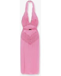 Gucci - Silk Satin Midi Dress - Lyst