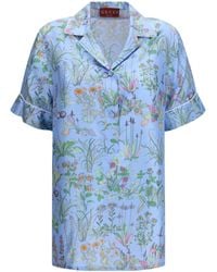 Gucci - Printed Silk Twill Shirt - Lyst