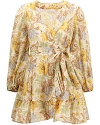 Zimmermann - Daylight Wrap Mini Dress - Lyst