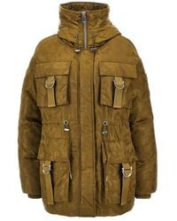 Pinko - Camouflage Technical Satin Down Jacket - Lyst