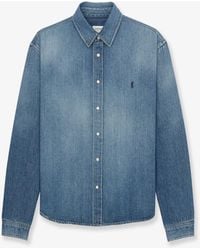 Saint Laurent - Cassandre Horizon Denim Shirt - Lyst