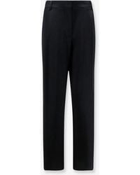 Stella McCartney - Pleated Straight Satin Trousers - Lyst