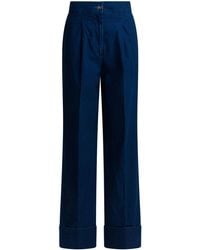 Valentino - Wide-Leg With Pleats Jeans - Lyst