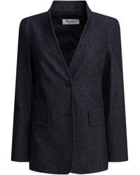 Max Mara - Denim-Effect Blazer - Lyst