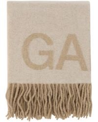 Ganni - Fringed Wool Scarf - Lyst