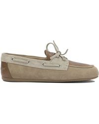 Miu Miu - Suede Lace-Up Loafers - Lyst