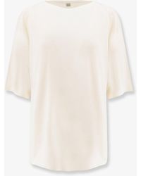 TOTEME - Longline Wool Blend Sweater - Lyst