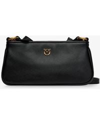 Pinko - Mini Half Moon Leather Crossbody Bag - Lyst
