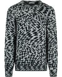 Laneus - Two Tone Wool Blend Sweater - Lyst