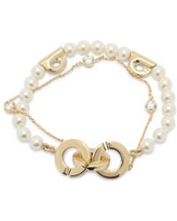 Ferragamo - Double Strand Bracelet With Pearls - Lyst