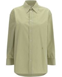 Saint Laurent - Vertical Striped Button Shirt - Lyst