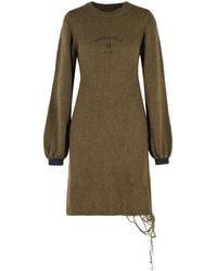 MM6 by Maison Margiela - Wool Blend Midi Dress - Lyst