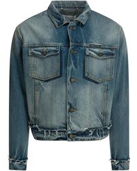 Maison Margiela - Worn Denim Efect Jacket - Lyst