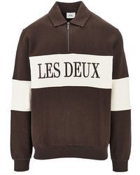Les Deux - Zipper Rugby Sweatshirt - Lyst