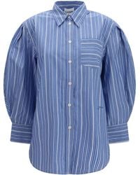 Ganni - T-Shirt Striped Cotton - Lyst