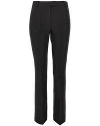 Max Mara - Cotton And Viscosa Cropped Pants - Lyst