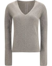 Rick Owens - V-Neck Sweater - Lyst