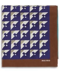 Miu Miu - Geometric Print Scarf - Lyst