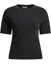 AURALEE - Organic Cotton Crewneck T-Shirt Dark - Lyst
