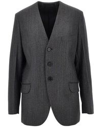 Jil Sander - Pinstriped Wool Tailored Jacket - Lyst