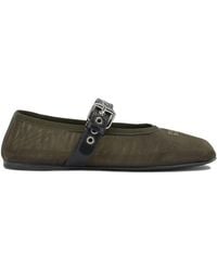 Miu Miu - Mary Jane Mesh Ballet Flats - Lyst