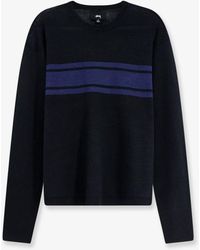 Stussy - Striped Cotton And Linen Sweater - Lyst