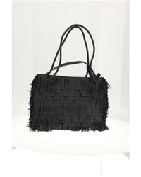 VISONA - Nappa Shoulder Bag Nero - Lyst