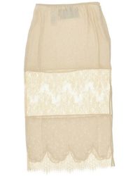 Pinko - Jacquard And Lace Midi Skirt - Lyst