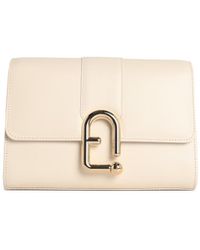 Furla - 'Urban S' Cream Leather Crossbody Bag - Lyst