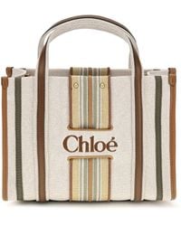Chloé - Chloã Small Woody Loop Canvas Tote Bag - Lyst