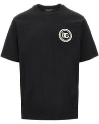Dolce & Gabbana - Logo Patch T-Shirt - Lyst