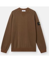 Stone Island - Cotton Crewneck Knitwear - Lyst