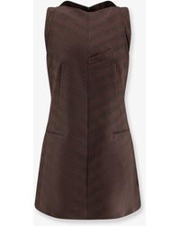 MM6 by Maison Margiela - Wool Blend Short Dress - Lyst