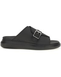 McQueen - Sandals Buckle Slide Leather - Lyst