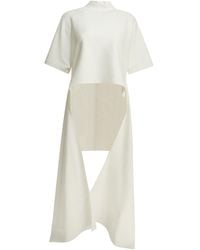 Alaïa - Asymmetrical Mock Neck T-Shirt - Lyst
