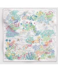 Dior - Charming Garden 90" Silk Scarf - Lyst