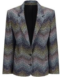Missoni - Single-Breasted Lamé Viscose Blazer - Lyst