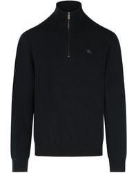 Burberry - Cashmere Blend Funnel Neck Sweater - Lyst