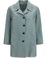 Chloé - Chloé Long Lambskin Leather Jacket - Lyst