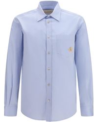 Valentino - Cotton Shirt With Butterfly Embroidery - Lyst