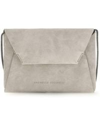 Brunello Cucinelli - Bc Duo Suede Clutch Bag - Lyst
