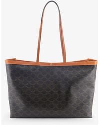 Celine - Medium Cabas Triomphe Canvas Shoulder Bag - Lyst